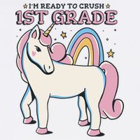 I'm Ready To Crush 1st Grade Rainbow Unicorn Crop Top