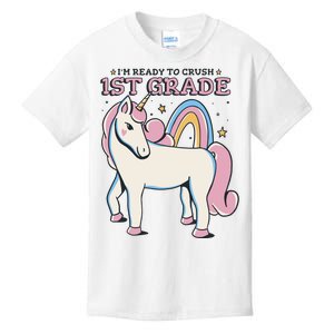 I'm Ready To Crush 1st Grade Rainbow Unicorn Kids T-Shirt