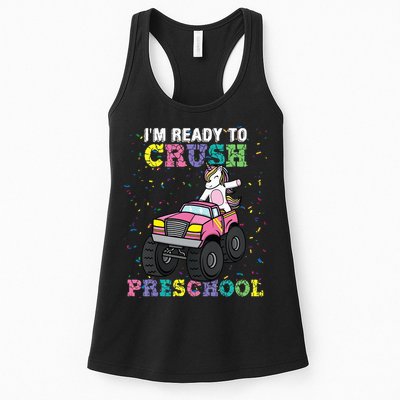I'm Ready To Crush Preschool Unicorn Monster Truck Womens Tank Top