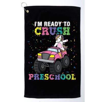 I'm Ready To Crush Preschool Unicorn Monster Truck Golf Towel
