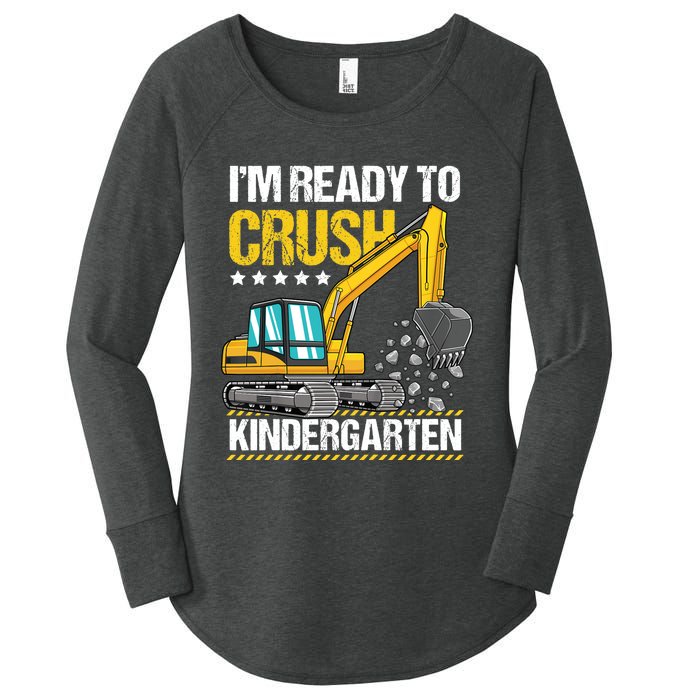 I'm Ready To Crush Kindergarten Construction Vehicle Boy Women's Perfect Tri Tunic Long Sleeve Shirt