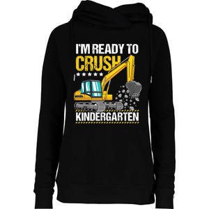 I'm Ready To Crush Kindergarten Construction Vehicle Boy Womens Funnel Neck Pullover Hood