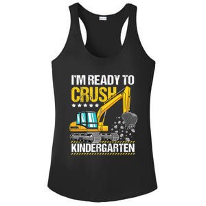 I'm Ready To Crush Kindergarten Construction Vehicle Boy Ladies PosiCharge Competitor Racerback Tank