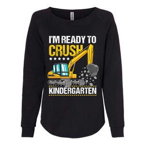 I'm Ready To Crush Kindergarten Construction Vehicle Boy Womens California Wash Sweatshirt