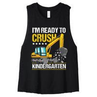 I'm Ready To Crush Kindergarten Construction Vehicle Boy Women's Racerback Cropped Tank