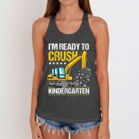 I'm Ready To Crush Kindergarten Construction Vehicle Boy Women's Knotted Racerback Tank