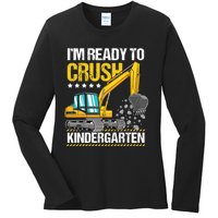 I'm Ready To Crush Kindergarten Construction Vehicle Boy Ladies Long Sleeve Shirt