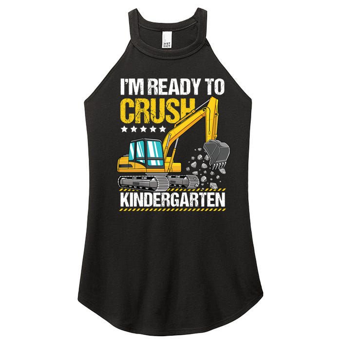 I'm Ready To Crush Kindergarten Construction Vehicle Boy Women's Perfect Tri Rocker Tank