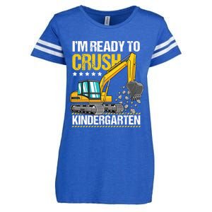 I'm Ready To Crush Kindergarten Construction Vehicle Boy Enza Ladies Jersey Football T-Shirt