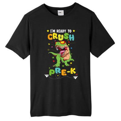 Im Ready To Crush Pre K T Rex Dinosaur Back To School Boy Tall Fusion ChromaSoft Performance T-Shirt