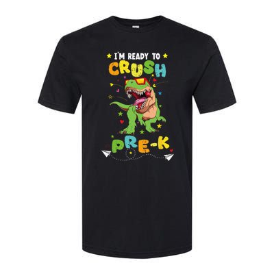 Im Ready To Crush Pre K T Rex Dinosaur Back To School Boy Softstyle CVC T-Shirt