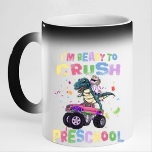 Im Ready To Crush Preschool Unicorn Dinosaur Monster Truck Gift 11oz Black Color Changing Mug