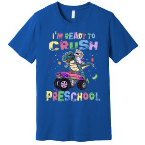 Im Ready To Crush Preschool Unicorn Dinosaur Monster Truck Gift Premium T-Shirt