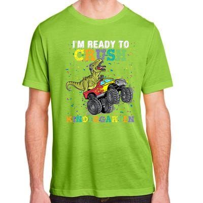 I'm Ready To Crush Kindergarten Monster Truck Dinosaur Adult ChromaSoft Performance T-Shirt