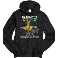 I'm Ready To Crush Kindergarten Monster Truck Dinosaur Tie Dye Hoodie