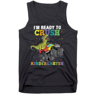 I'm Ready To Crush Kindergarten Monster Truck Dinosaur Tank Top