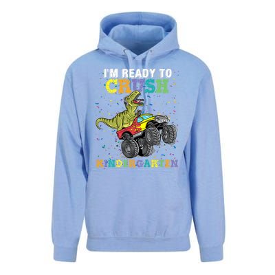 I'm Ready To Crush Kindergarten Monster Truck Dinosaur Unisex Surf Hoodie