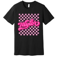 irl Retro T.AYLOR First Name Personalized Groovy Birthday Premium T-Shirt