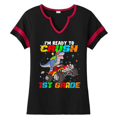 I'm Ready To Crush 1st Grade Ladies Halftime Notch Neck Tee