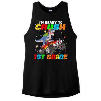 I'm Ready To Crush 1st Grade Ladies PosiCharge Tri-Blend Wicking Tank