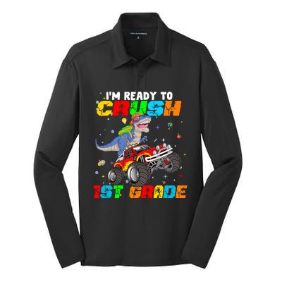 I'm Ready To Crush 1st Grade Silk Touch Performance Long Sleeve Polo