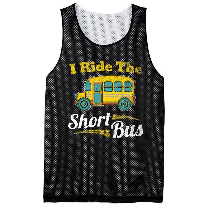 I Ride The Short Bus Driver Vintage School Bus Drivers Gift Mesh Reversible Basketball Jersey Tank