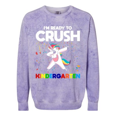 Im Ready To Crush First Grade Eletry School Great Gift Colorblast Crewneck Sweatshirt