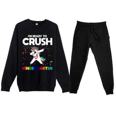 Im Ready To Crush First Grade Eletry School Great Gift Premium Crewneck Sweatsuit Set