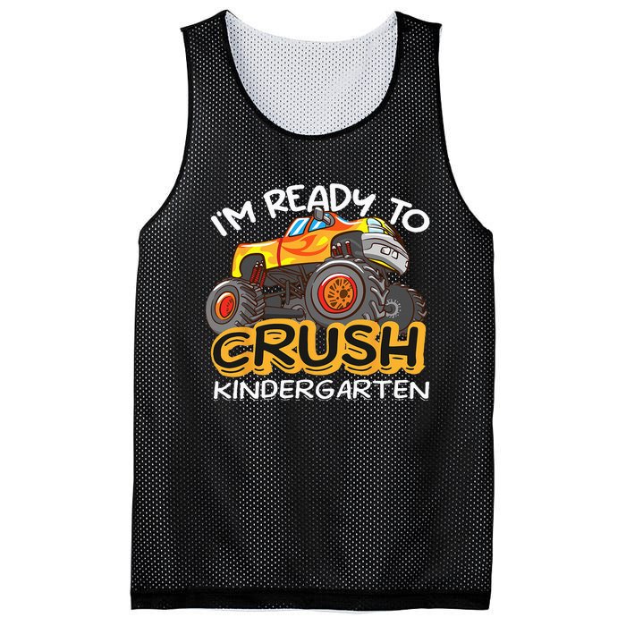 Im Ready To Crush Kindergarten Dinosaur First Day Of School Mesh Reversible Basketball Jersey Tank