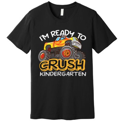 Im Ready To Crush Kindergarten Dinosaur First Day Of School Premium T-Shirt