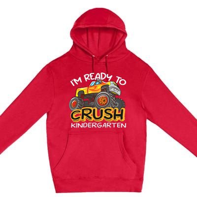 Im Ready To Crush Kindergarten Dinosaur First Day Of School Premium Pullover Hoodie