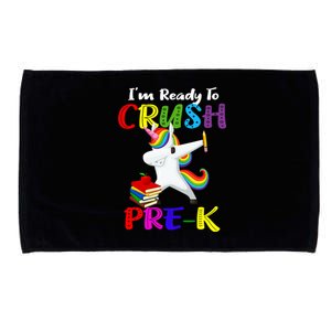 I'm Ready To Crush Pre K Tee Dabbing Unicorn Pre School Pre K Microfiber Hand Towel