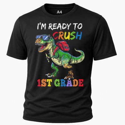 IM Ready To Crush 1st Grade Dinosaur 1st Day Of School Cooling Performance Crew T-Shirt