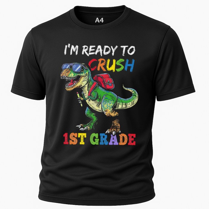 IM Ready To Crush 1st Grade Dinosaur 1st Day Of School Cooling Performance Crew T-Shirt