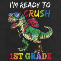 IM Ready To Crush 1st Grade Dinosaur 1st Day Of School Adult Drive Performance Visor