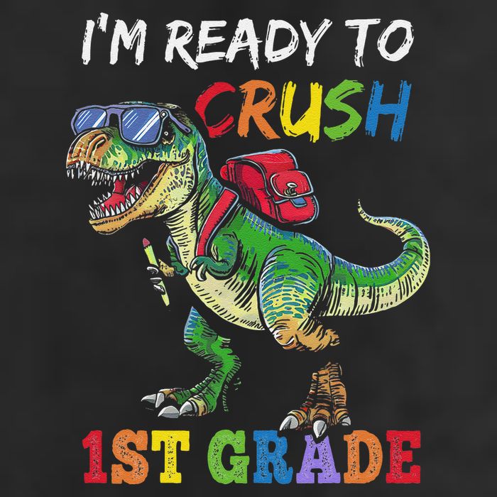 IM Ready To Crush 1st Grade Dinosaur 1st Day Of School Adult Drive Performance Visor