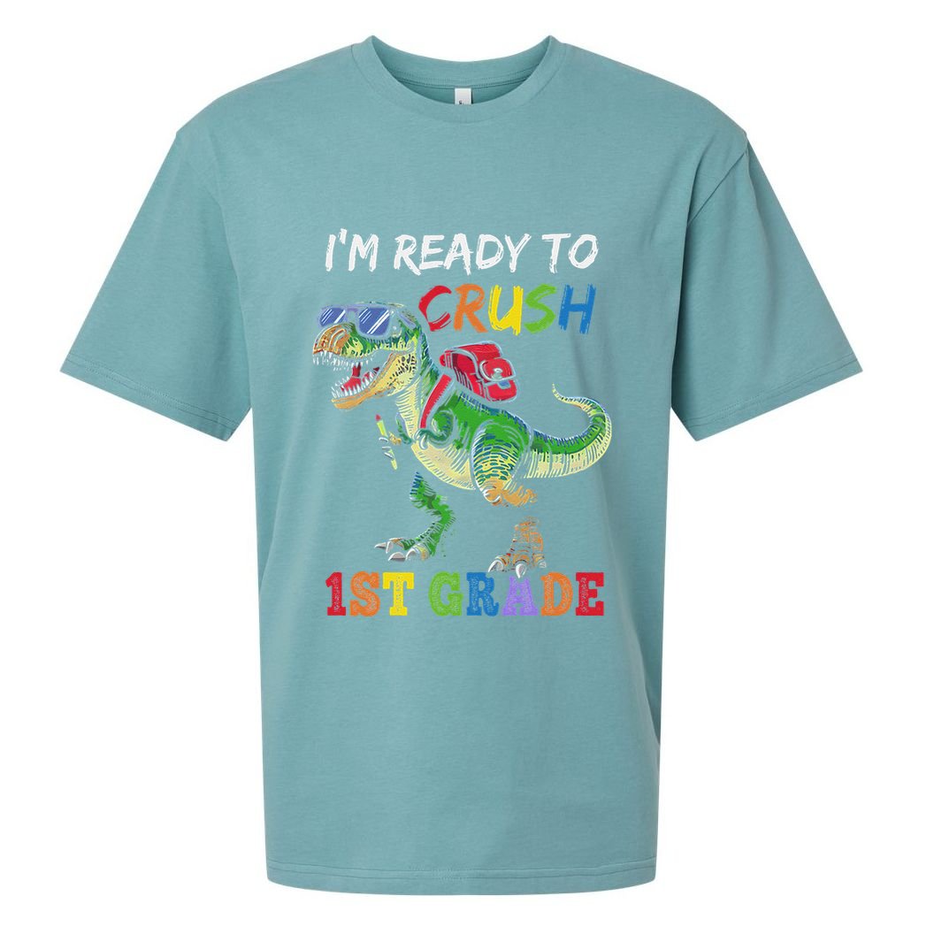 IM Ready To Crush 1st Grade Dinosaur 1st Day Of School Sueded Cloud Jersey T-Shirt