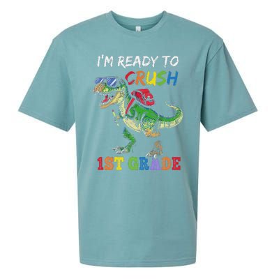 IM Ready To Crush 1st Grade Dinosaur 1st Day Of School Sueded Cloud Jersey T-Shirt