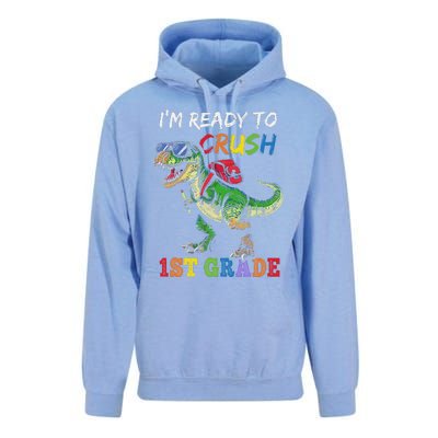 IM Ready To Crush 1st Grade Dinosaur 1st Day Of School Unisex Surf Hoodie