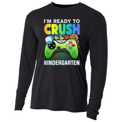 Im Ready To Crush Kindergarten Back To School Video Game Boy Gift Cooling Performance Long Sleeve Crew