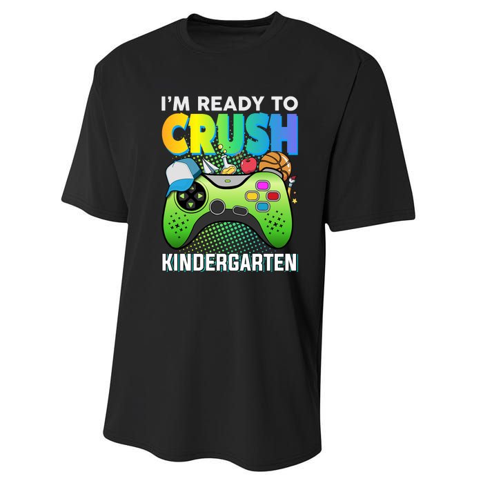 Im Ready To Crush Kindergarten Back To School Video Game Boy Gift Performance Sprint T-Shirt