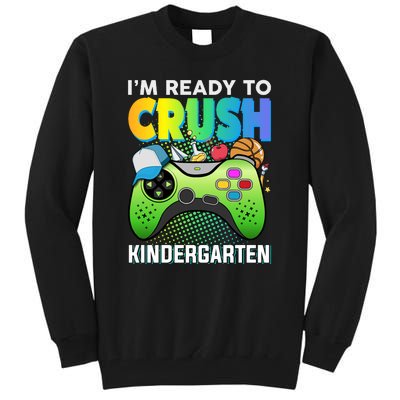 Im Ready To Crush Kindergarten Back To School Video Game Boy Gift Tall Sweatshirt