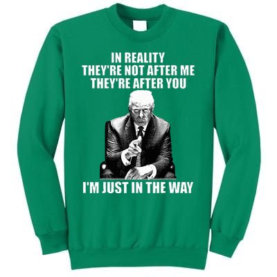 In Reality TheyRe Not After Me TheyRe After You Trump 2024 Sweatshirt