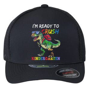 IM Ready To Crush Kindergarten Dinosaur 1st Day Of School Flexfit Unipanel Trucker Cap