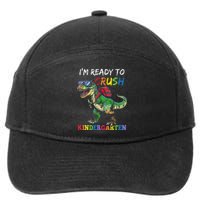 IM Ready To Crush Kindergarten Dinosaur 1st Day Of School 7-Panel Snapback Hat