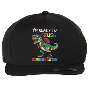 IM Ready To Crush Kindergarten Dinosaur 1st Day Of School Wool Snapback Cap