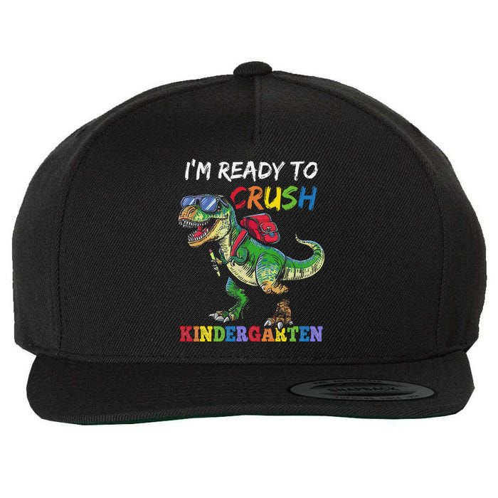 IM Ready To Crush Kindergarten Dinosaur 1st Day Of School Wool Snapback Cap