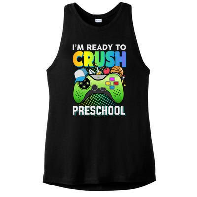 Im Ready To Crush Preschool Back To School Video Game Boy Gift Ladies PosiCharge Tri-Blend Wicking Tank