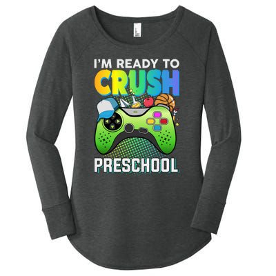 Im Ready To Crush Preschool Back To School Video Game Boy Gift Women's Perfect Tri Tunic Long Sleeve Shirt