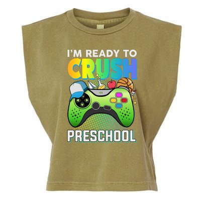 Im Ready To Crush Preschool Back To School Video Game Boy Gift Garment-Dyed Women's Muscle Tee